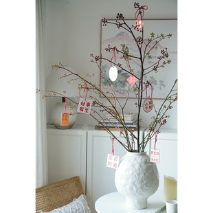 年宵花鲜花瓶插花灯台花灯台干花灯台木鲜切花春节过年鲜花插花材