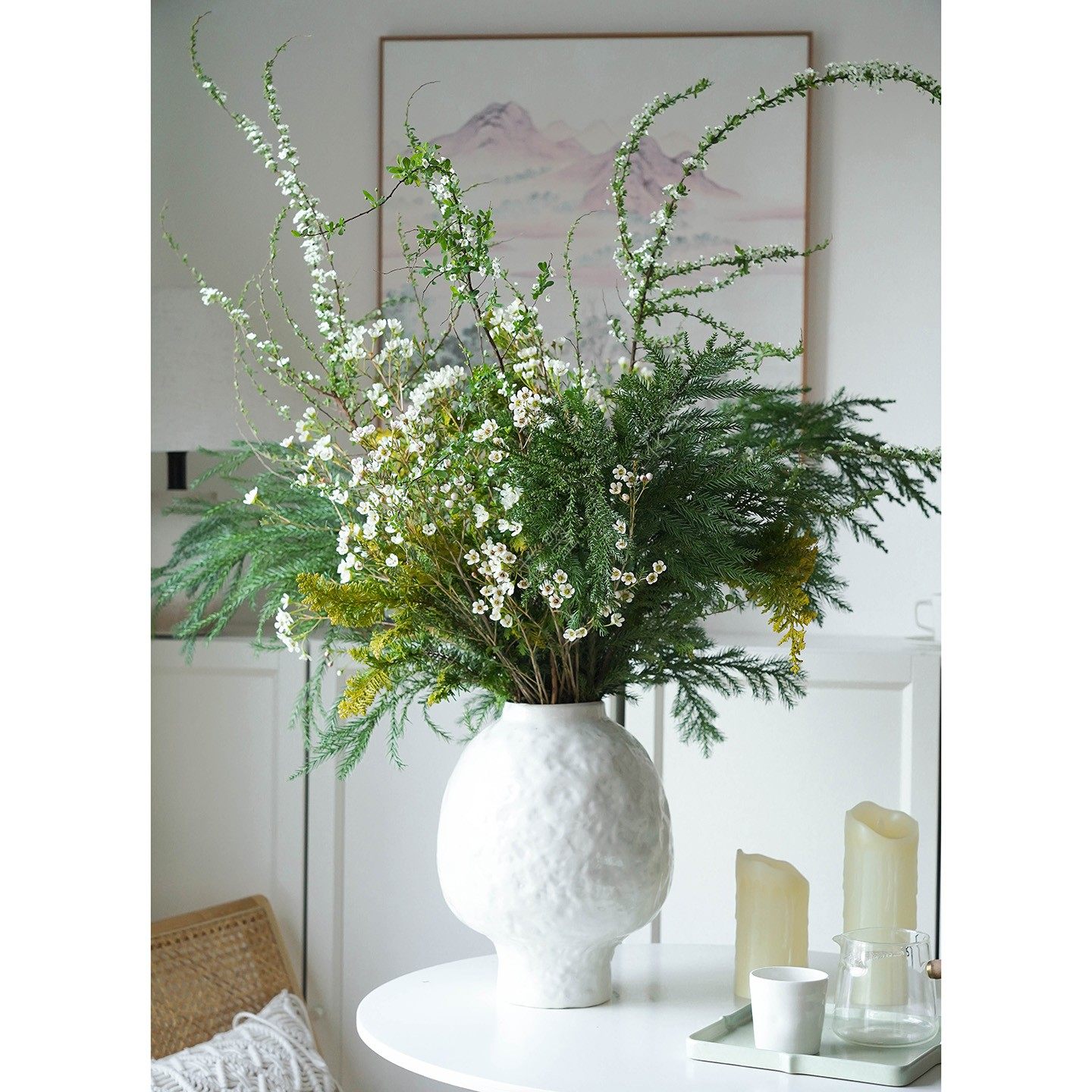 雪柳鲜枝松枝澳梅蜡梅花混搭鲜花水养真花瓶插花过年春节年宵花材,鲜花速递/花卉仿真/绿植园艺,花材,淘宝优惠券,粉丝福利购,淘宝优惠卷