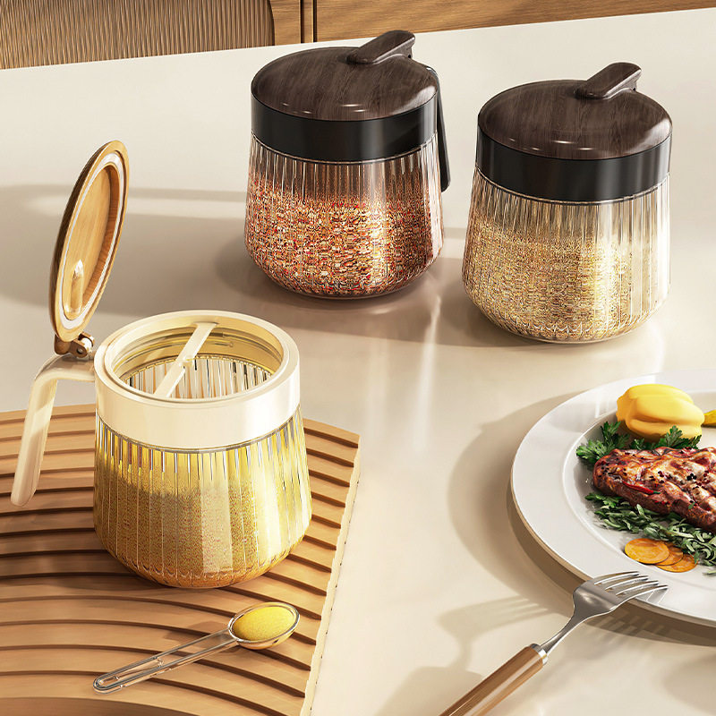 仿木纹调料家用密封防潮调味料厨房玻璃盐味精糖收纳调料盒2026,厨房/烹饪用具,调味瓶罐/调料研磨器,淘宝优惠券,粉丝福利购,淘宝优惠卷