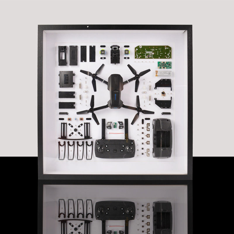 无人机装饰画拆解拼贴画拆机零件标本挂画样板间儿童房装饰画摆件