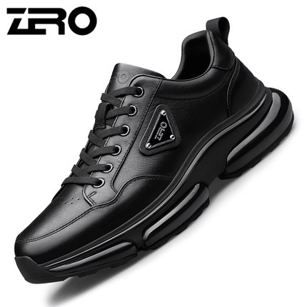 零度爆米花减震气垫底防滑系带软面真皮运动休闲鞋舒适旅游鞋男鞋