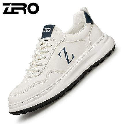 意大利零度秋季舒适厚底真皮男士运动休闲鞋皮缓震波仔鞋青年男鞋
