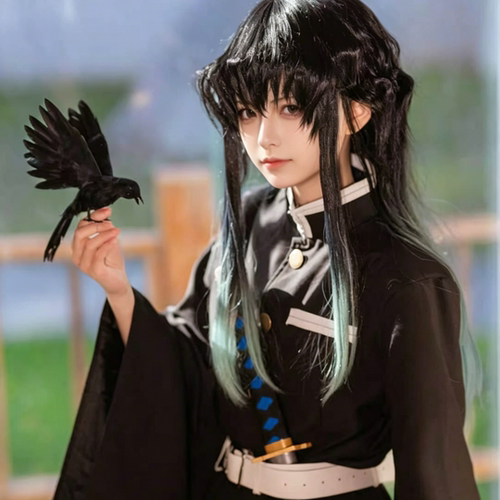 时透无一郎cos服男鬼灭之刃鬼杀队队服三分霞柱cosplay男套装妄想