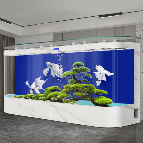 特大型免换水鱼缸客厅2026新款公司家用过滤制氧一体水族箱