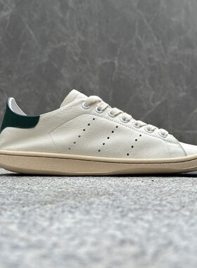 软底轻便德训鞋米黑尾巴黎联名款做旧运动小白鞋真皮休闲百搭鞋男