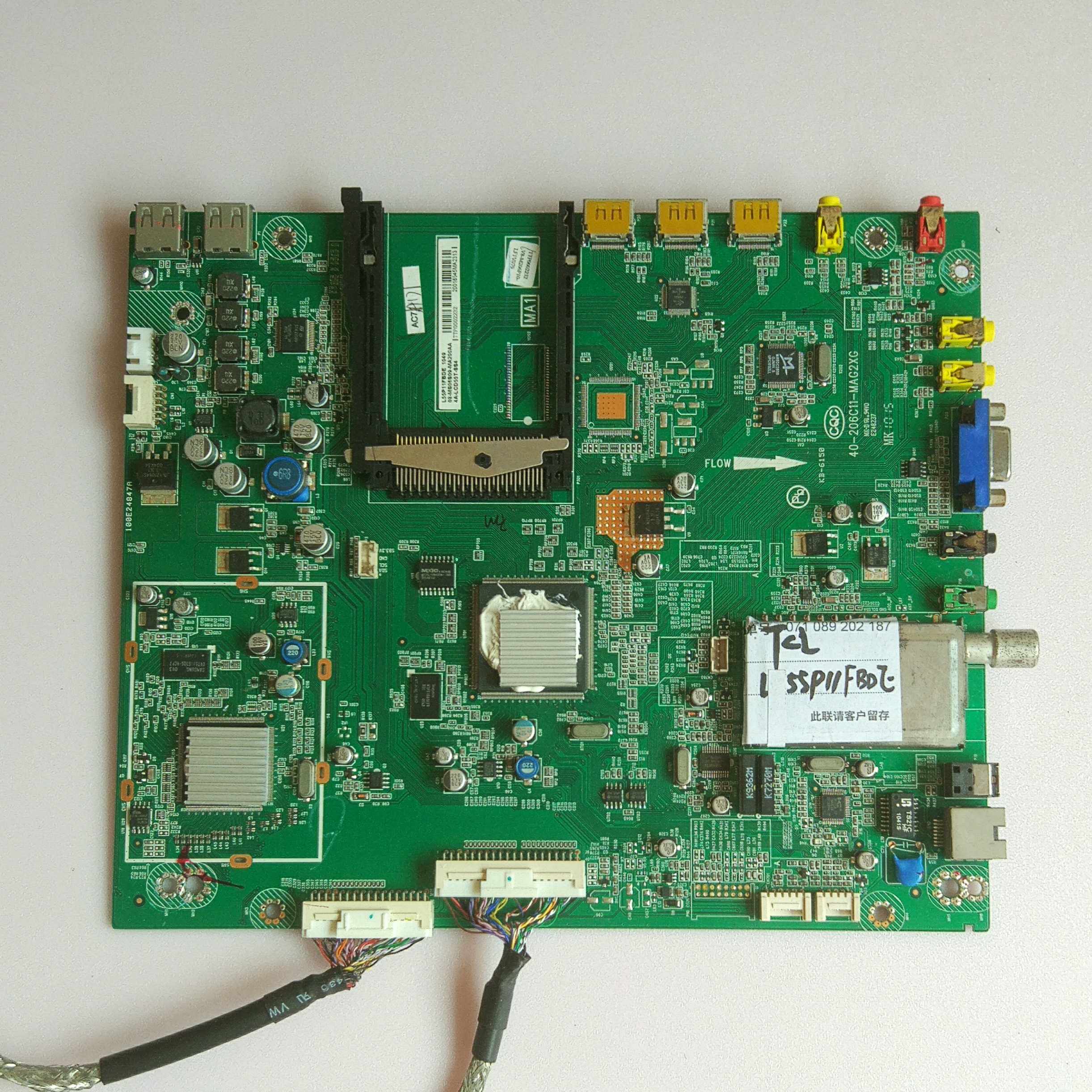 TCL L55P11FBDE主板40-206C11-MAG2XG LTA550HJ05 屏线36 测试好