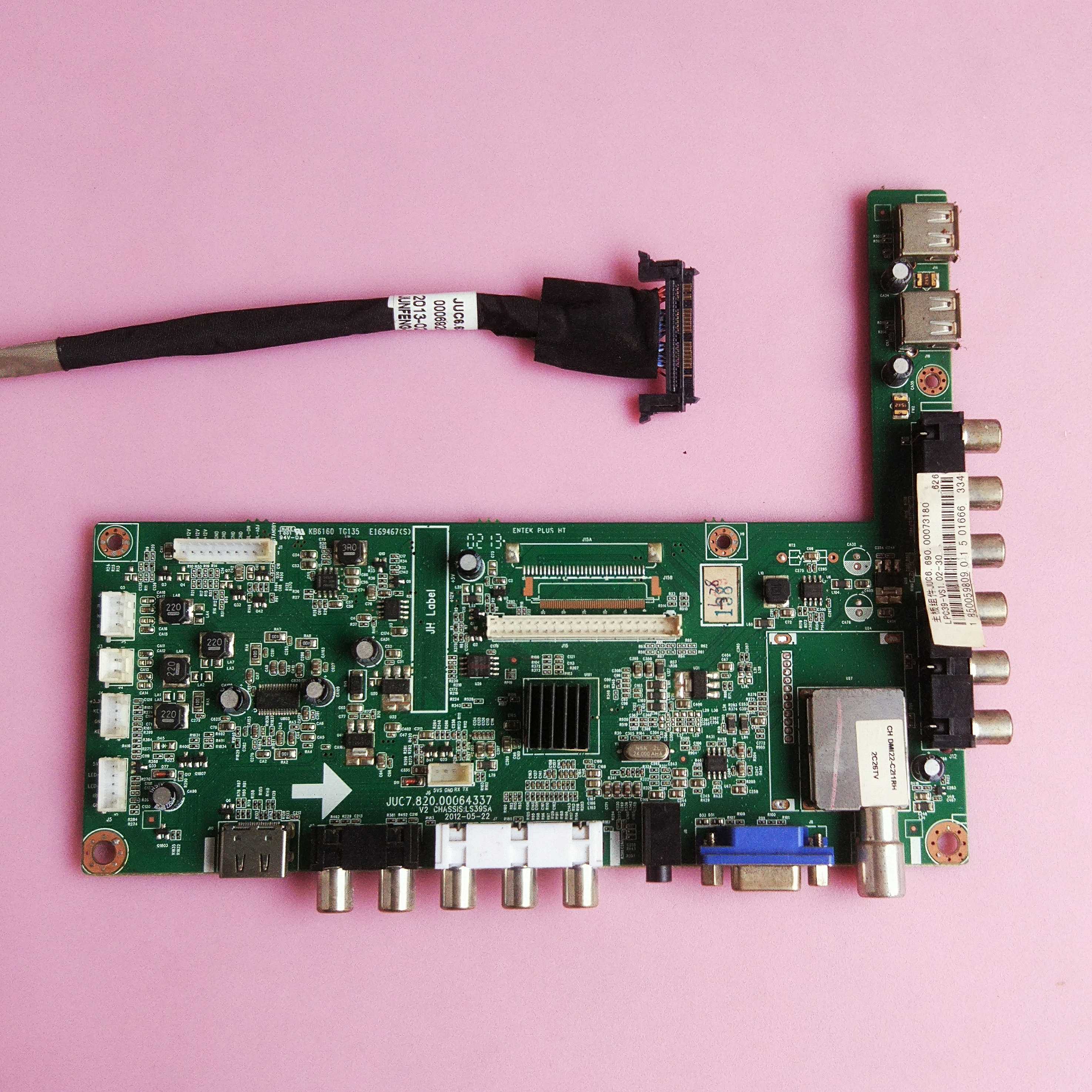 长虹LED39B2000C 主板JUC7.820.00064337 M390F12-E5-A 屏线 高分