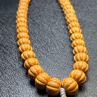 精品飞碟矮桩新京八棱十个棱绕手两圈手持40颗籽送顶珠雕刻珠子