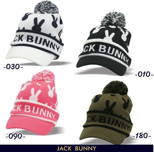 Bunny帽子冬季 日本直送Jack 防风防寒高尔夫球帽针织保暖帽女冬帽
