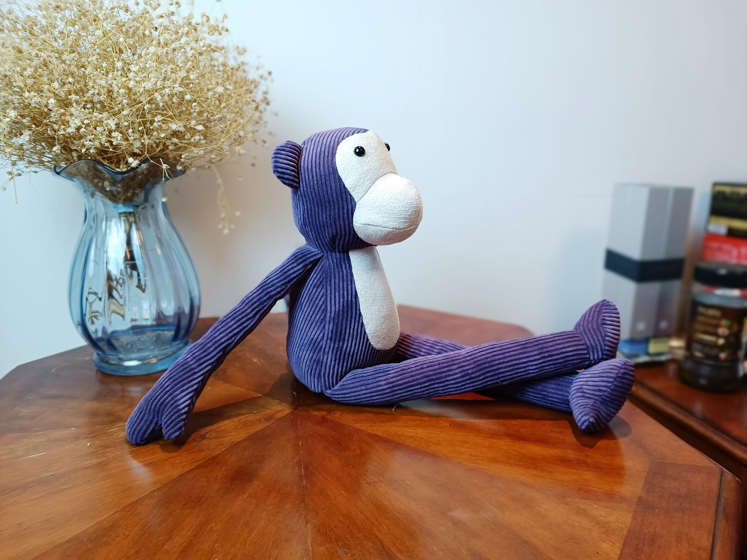 [인형 그림] 수제 직물 작은 원숭이 그림 인형 종이 패턴 수제 DIY 직물 인형 만들기