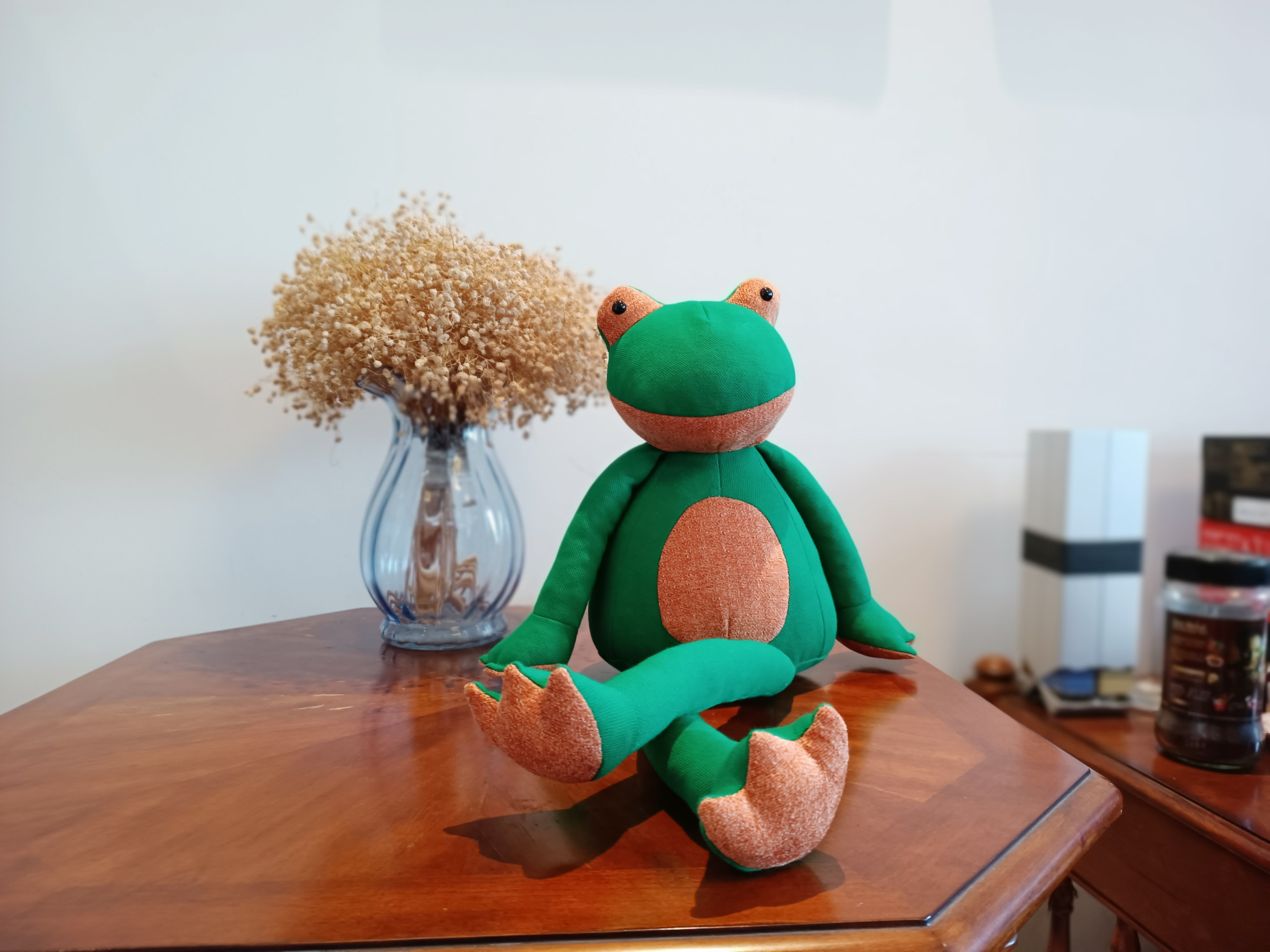 [인형그림] 수제 패브릭 개구리 그림 인형 종이 패턴 수제 DIY 패브릭 인형 만들기