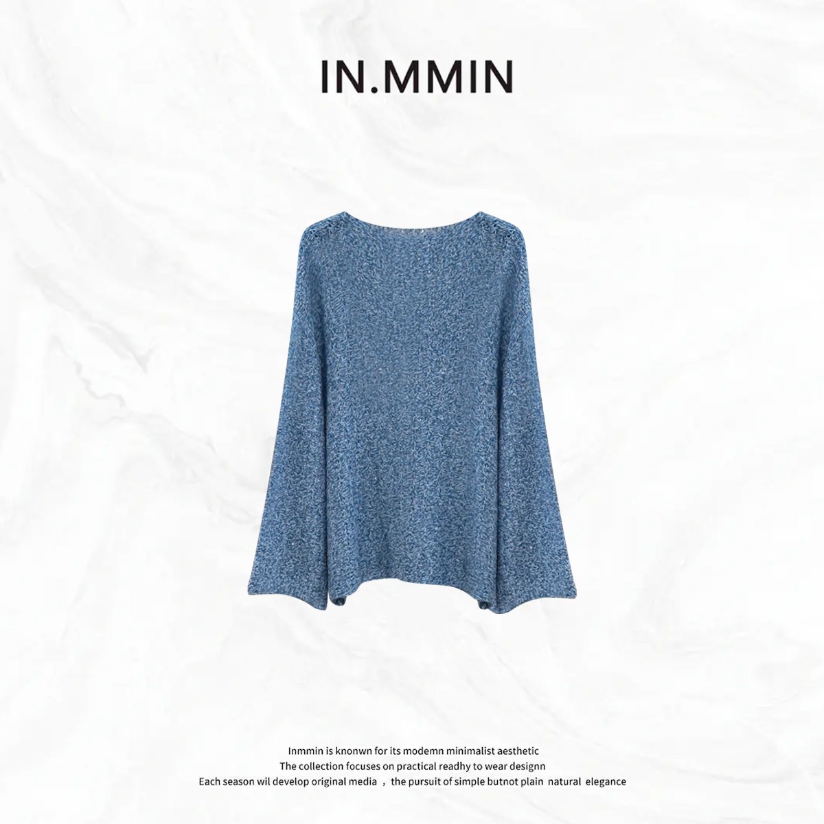 INMMIN小众微透针织罩衫女秋季
