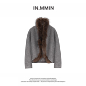 苏力短款 INMMIN03 羊毛羊驼两色复古门襟气质女蝙蝠袖 大衣