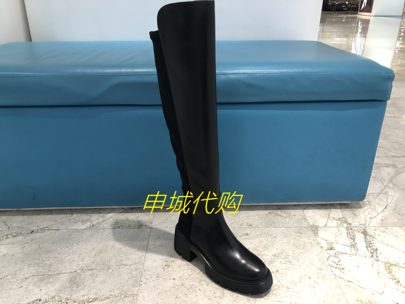 莱尔斯丹过膝靴女鞋粗高跟长靴子