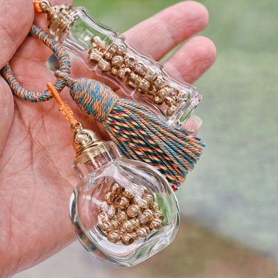 1g金豆收纳瓶高档透明玻璃收藏瓶