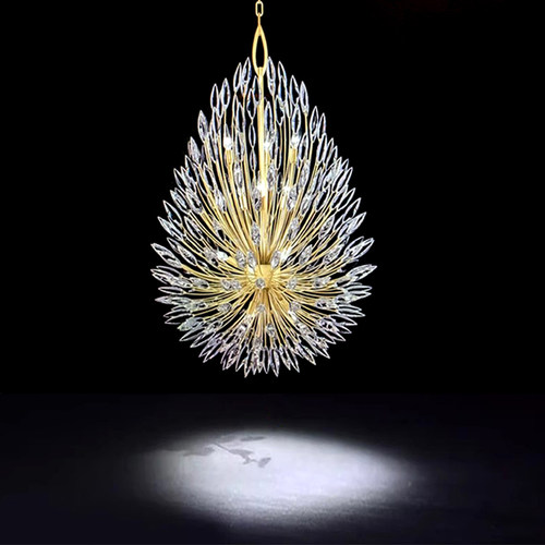 轻奢绽放孔雀开屏餐厅主灯创意