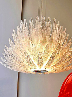 现代轻奢客厅餐厅玻璃吊灯意大利Agave创意别墅卧室高级感吊灯