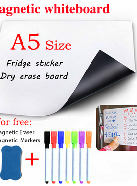 A5 Size Mini Magnet Whiteboard Small White Board Fridge Stic