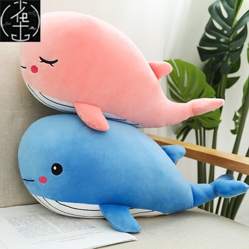 Kawaii Soft Whale Plush Toy Cartoon Animal Fish Stuffed Doll