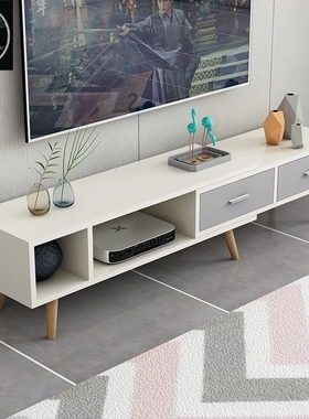 simple TV Storage cabinet tea table set retractable TV stand