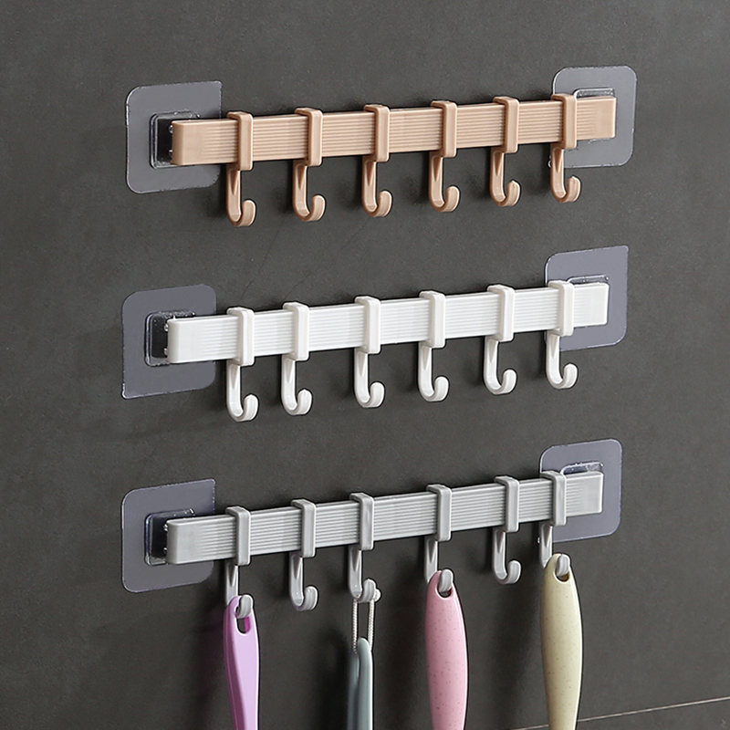Multifunction Kitchen Storage Hook Cupboard 6 Hook Home Orga