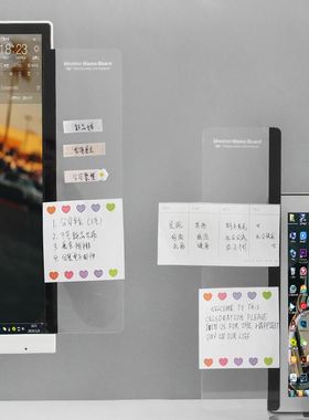 Monitor Memo Board for Sticky Note Computer Side Panel Plann