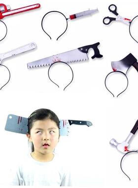 Horror Headband Halloween Decoration Scary Knife Halloween A