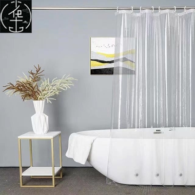 Shower Curtain Transparent Bath Waterproof White Plastic浴帘
