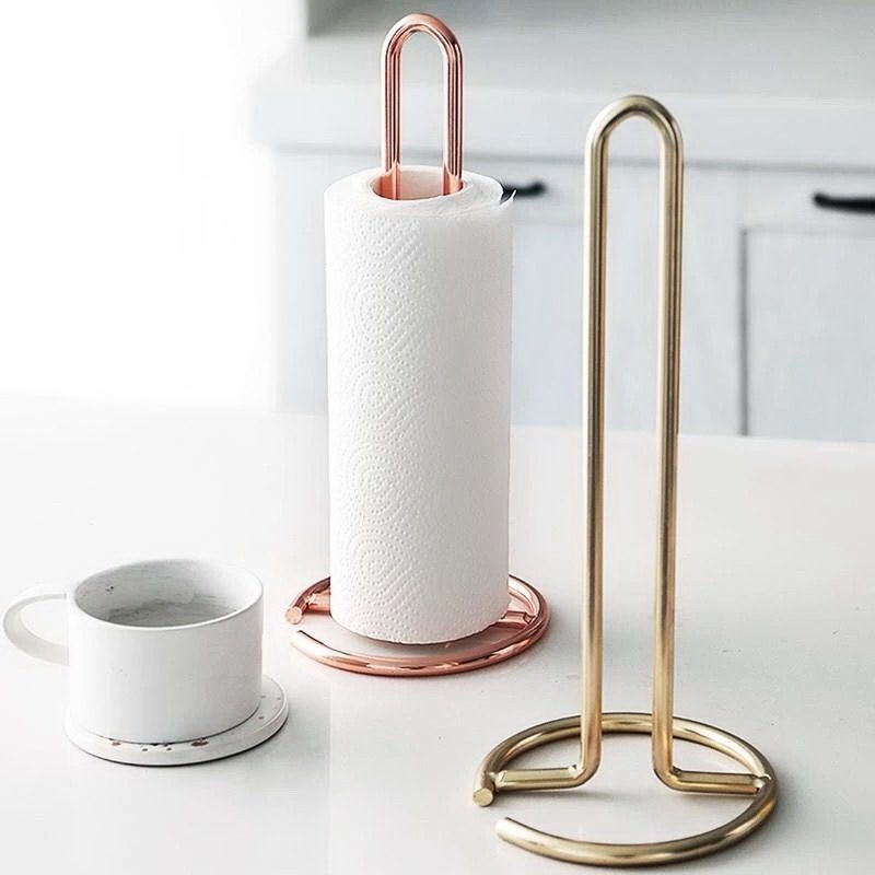 Kitchen Roll Paper Towel Holder Bathroom Tissue Stand Rose