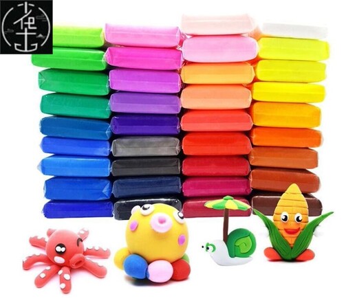 24pcs light clay polymer plasticine clay air dry playdough