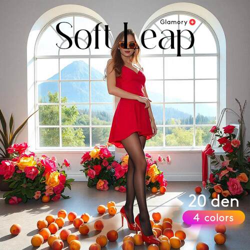 SoftLeap女款Glamory联名春夏季加长性感丝袜大码透明开裆连裤袜