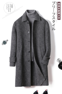 阿尔巴卡羊驼双面呢西装毛呢大衣男中长款外套F1053P300控458主推图片
