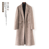 双面呢大衣男羊毛西装领毛呢男羊绒过膝长款外套F5502-P355控598，男装毛呢大衣，电商D318(原电商B337)