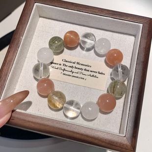 原创天然白幽灵手串 时尚百搭复古女款手饰送朋友水晶 水晶串批发