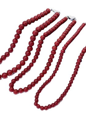 纯银S925中国风红珍珠项链女设计感安可拉锁骨链高级感气质轻奢