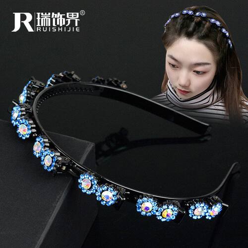 编织头箍夹子头饰刘海固定发夹碎发发箍女发饰盘发造型编发神器