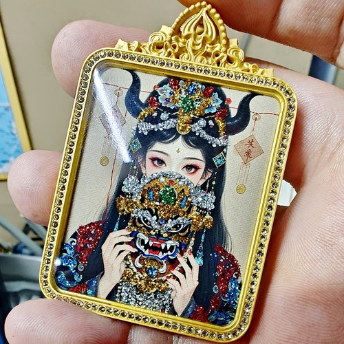 纯铜壳双面-纯手绘扎基拉姆唐卡