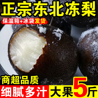 东北正宗大冻梨苹果梨冻秋梨大黑梨特产新鲜水果花盖梨当季整箱