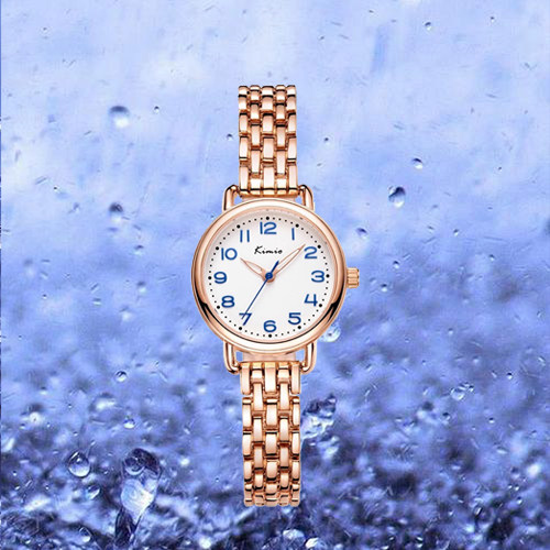 母亲节送妈妈礼物大数字刻度女士手表中老年人奶奶防水细带小表盘