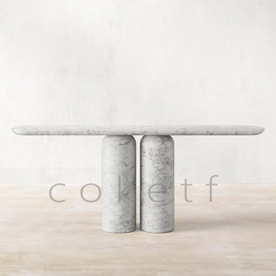 CUPOLA意大利极简天然洞石入户靠墙玄关桌子设计师款样板间走廊