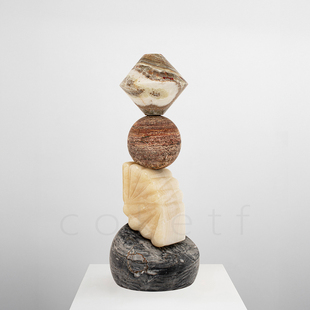 简约现代客厅装 饰品摆件轻奢高档天然大理石高级感小众设计艺术品