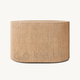 椭圆形客厅沙发小边桌简约实木床头边几 CORTA美式 乡村设计师款