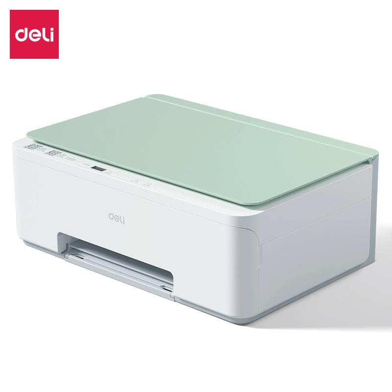 得力连供彩色喷墨打印机L512Ws手机无线连接墨仓式小型家用L519Ws