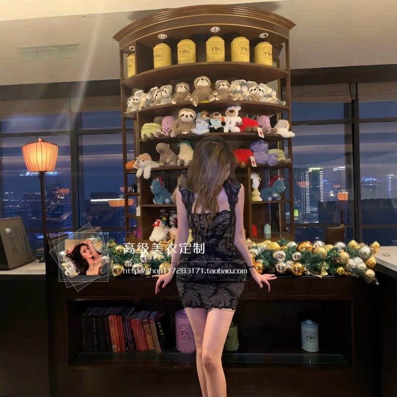 【蕾丝旗袍】御姐超魅惑女人味裹身蕾丝裙性感无袖修身包臀连衣裙
