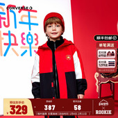 匡威童装 新年红色 男童夹克2件套儿童摇粒绒内搭保暖防风外套