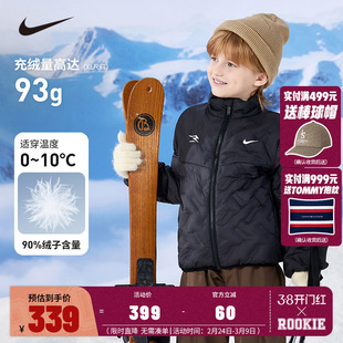 Nike 3brand儿童羽绒服男童女童棉服2025冬季新款保暖轻薄外套潮