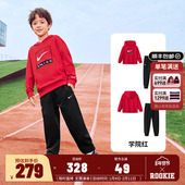 男女童卫衣长裤 2件套春 3brand童装 儿童卫衣套装 新年红色 Nike