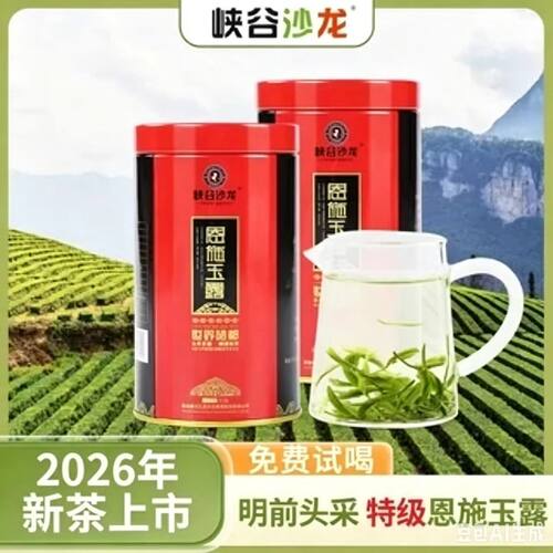 2026新茶湖北恩施玉露明前绿茶送礼送长辈含硒蒸青绿茶50g - 封面