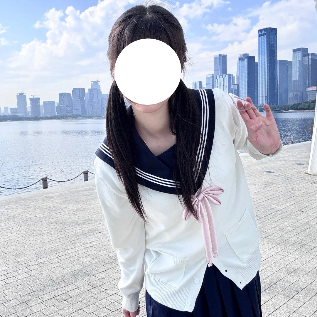 学院风JK制服针织开衫毛衣叠穿水手绀三本长袖百搭校供感秋冬套装