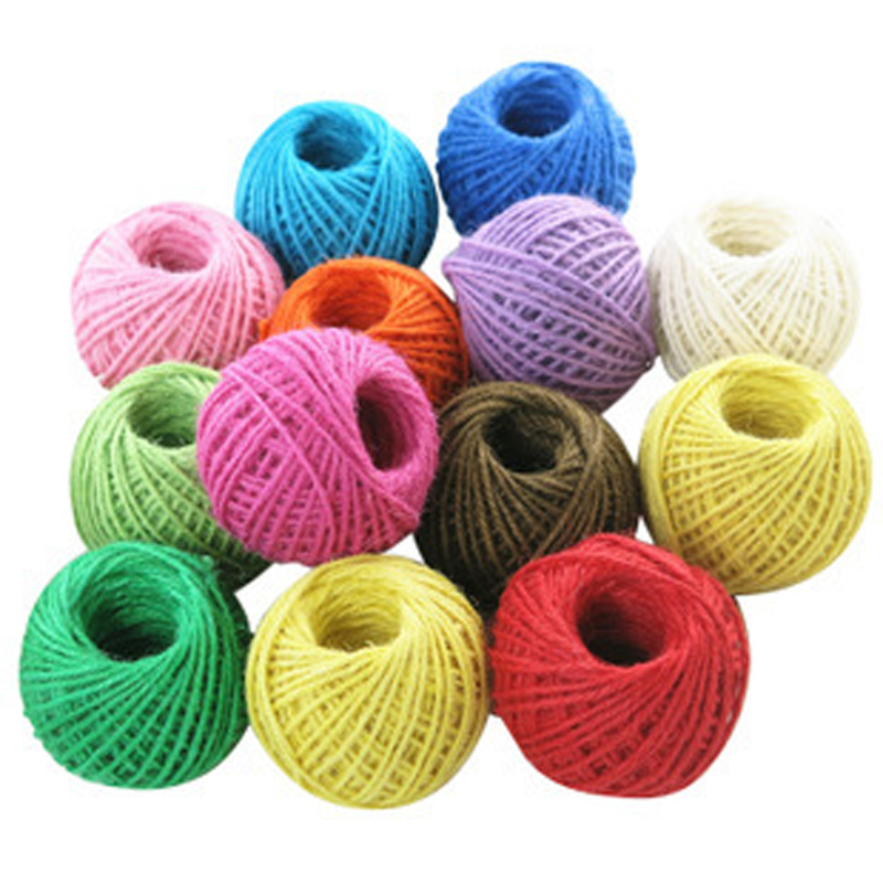 彩色麻绳绳子diy细粗手工编织编制绳装饰品线麻线彩色材料复古风